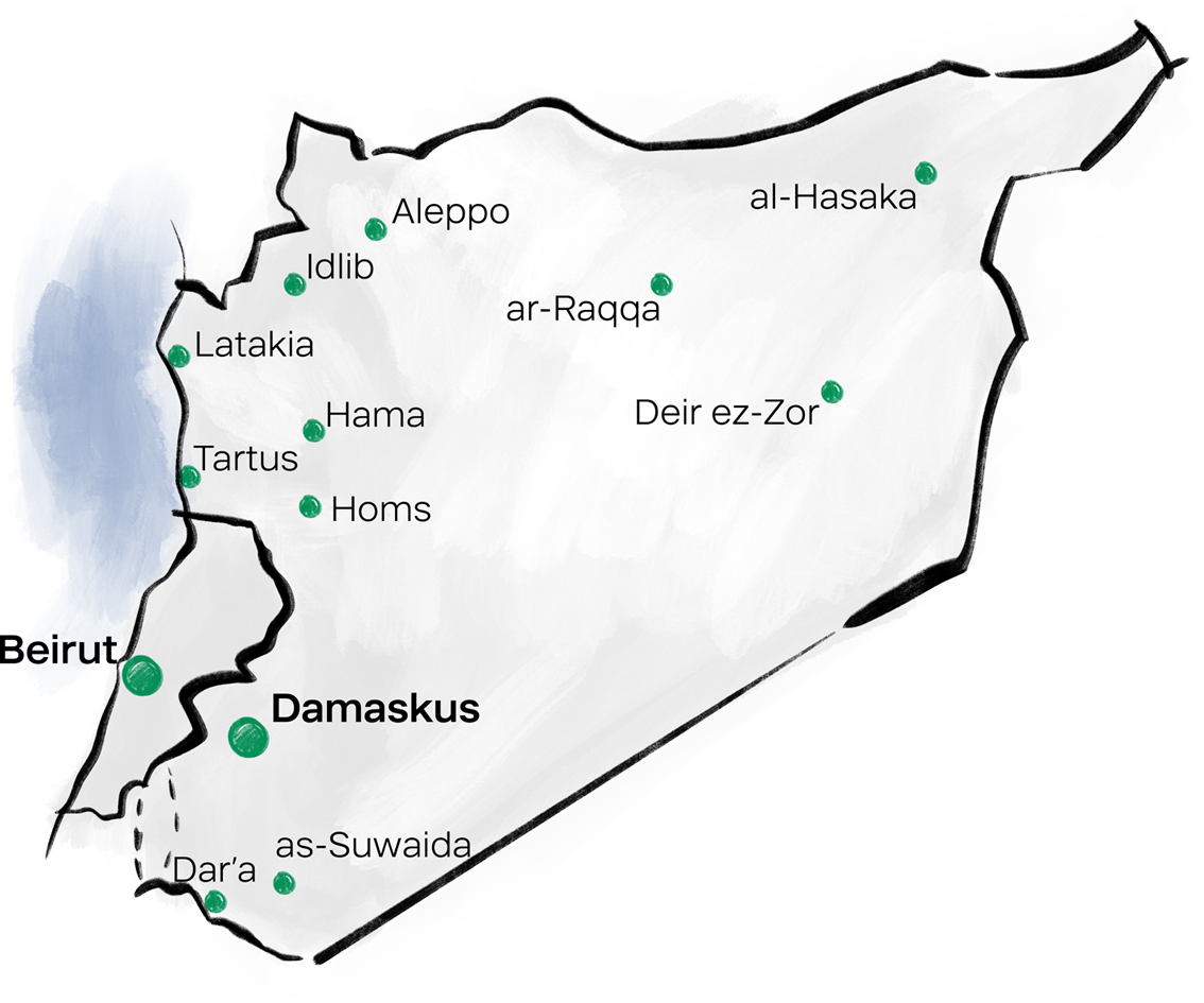 DEICHMANN-Stiftung | Nothilfe Libanon – Karte – Syrien - Libanon DEICHMANN-Stiftung – Nothilfe Libanon Karte Syrien – Libanon.“